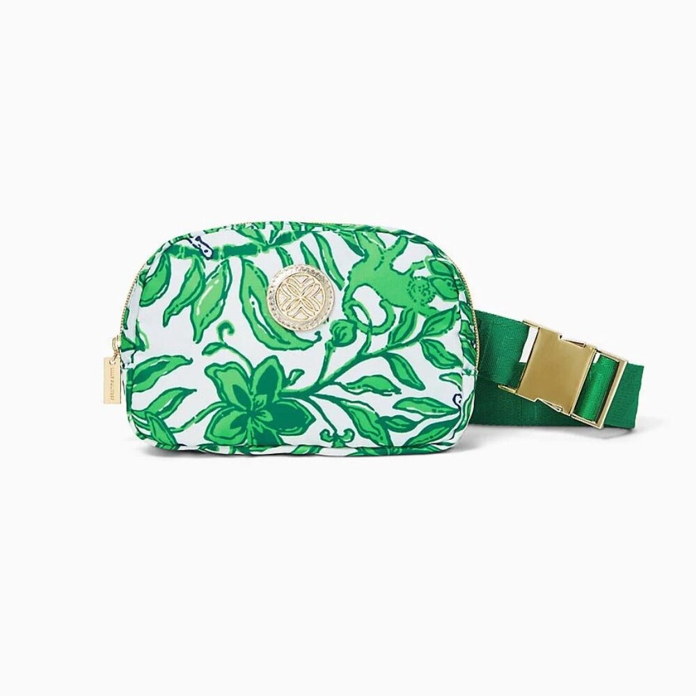 Lilly Pulitzer Jeanie Belt Bag Fiddle Leaf Green Lil Escape Plan